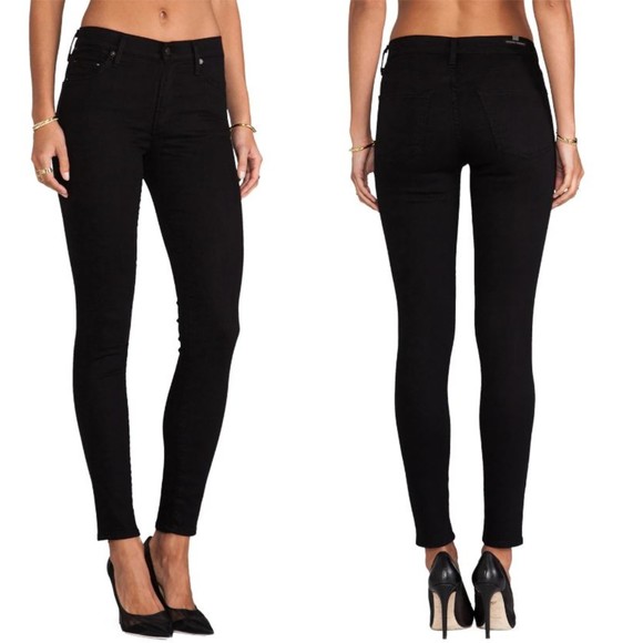 Aritzia Citizens of Humanity Rocket High Rise Jeans Black Diamond 25 - Picture 2 of 12